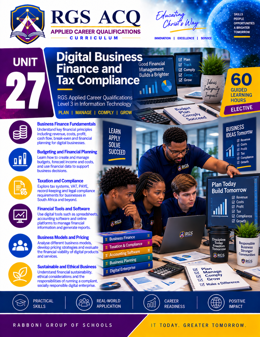 ACQ Level 3 IT: Digital Business Finance and Tax Compliance ACQ3-IT-U27